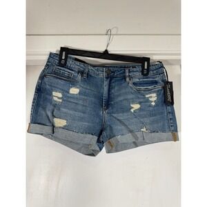 [BLANKNYC] The Fulton Roll Up Distressed Denim Shorts Size 31